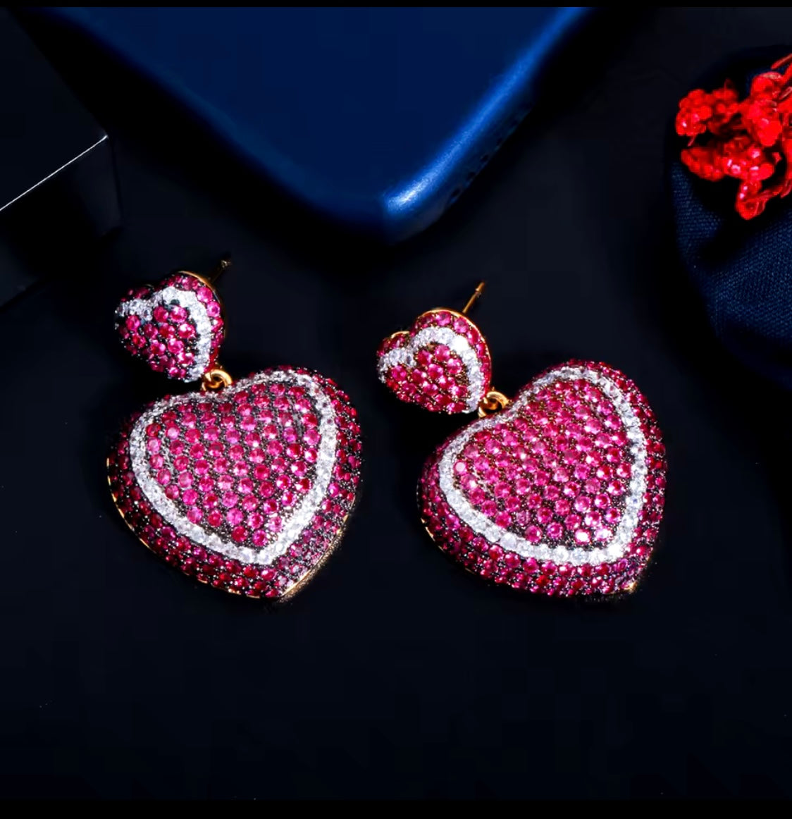 Red Heart Earrings