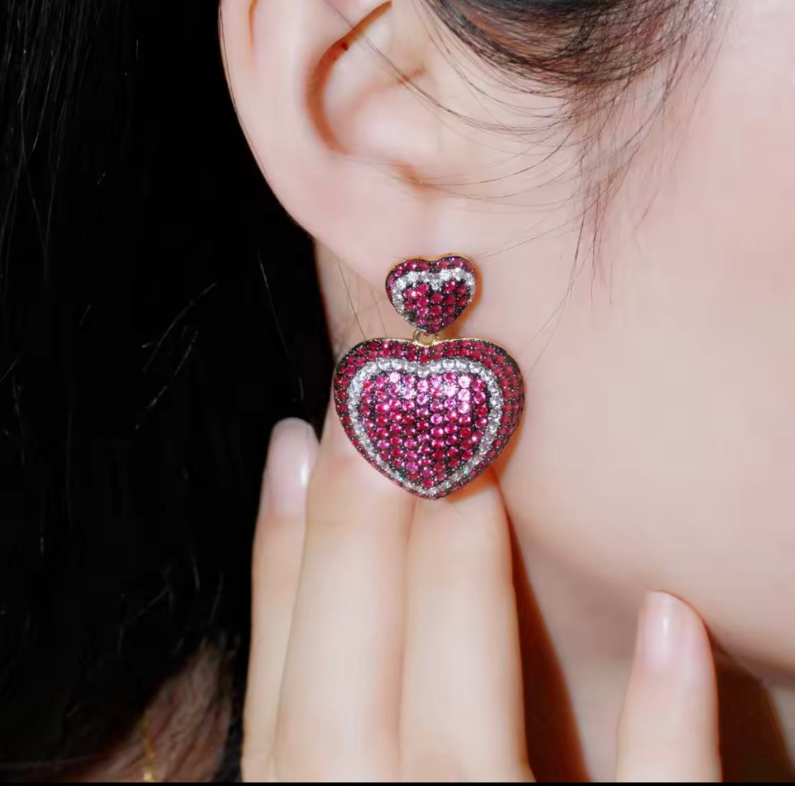 Red Heart Earrings