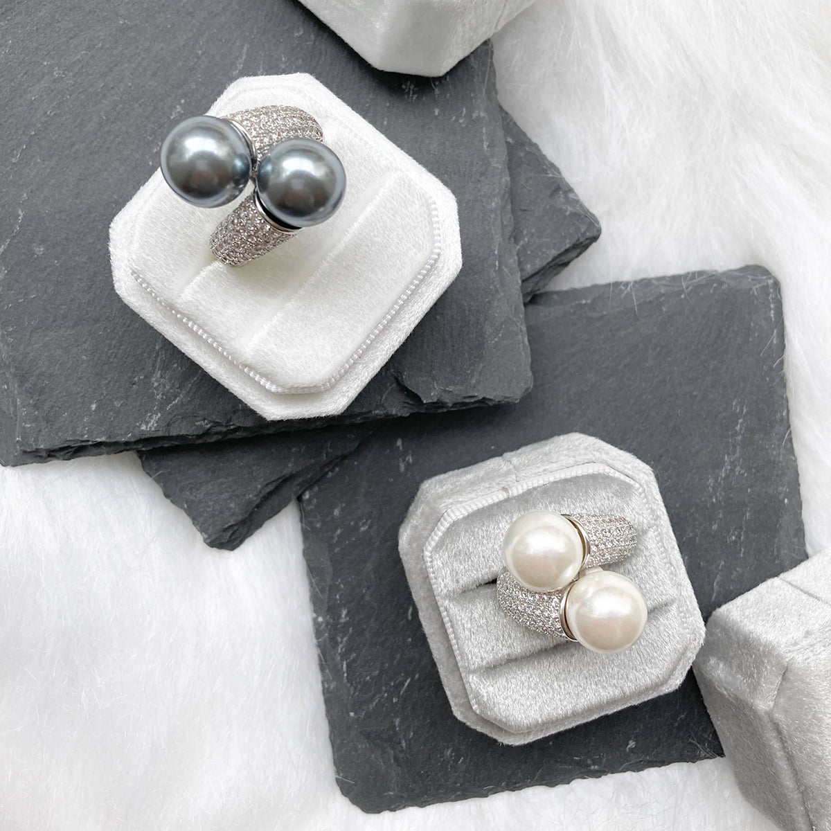 Crossover Pearl Ring