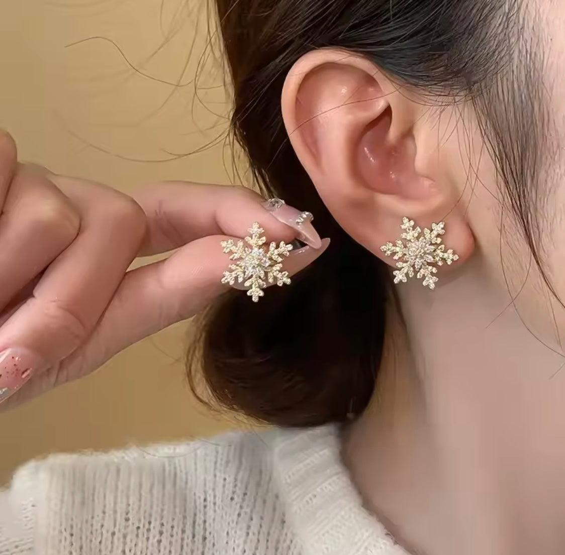 Snowflake Stud Earrings