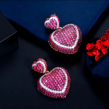 Red Heart Earrings