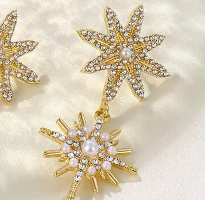 Snowflake Dangling Earrings