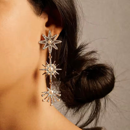 Snowflake Dangling Earrings