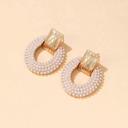 Pearl Door Knocker Earrings