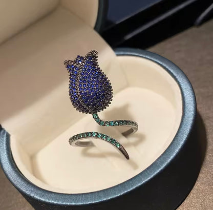 Blue Tulip Ring