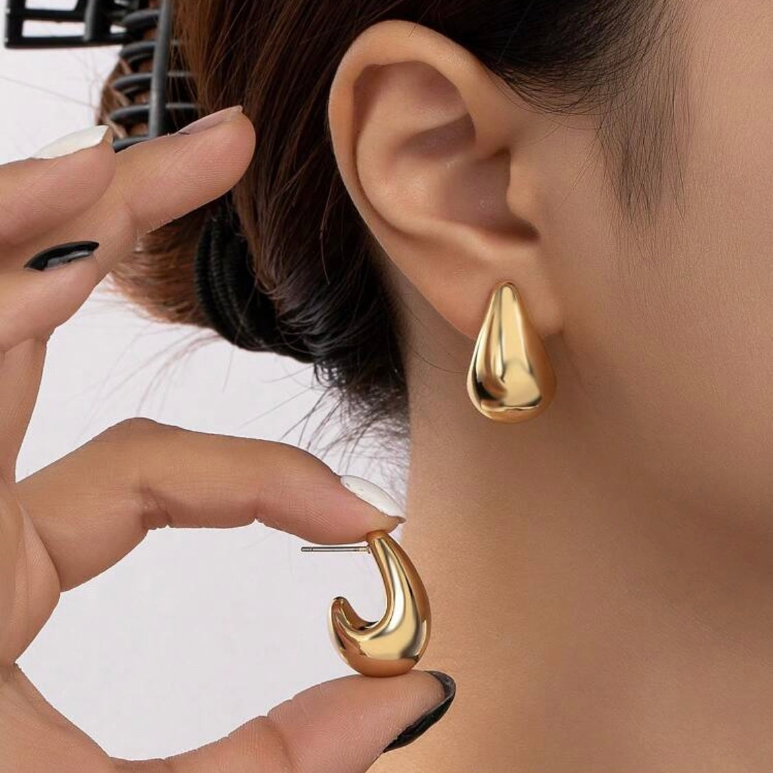 Drop Hoop Earrings