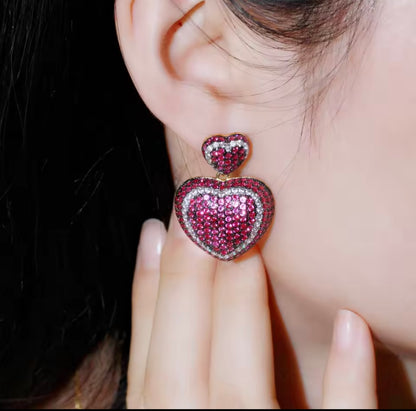 Red Heart Earrings