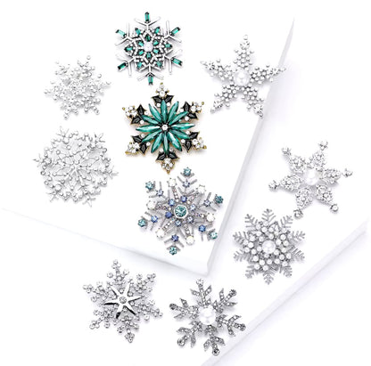 Green Snowflake Brooch