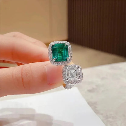 Emerald Floating Statement Ring