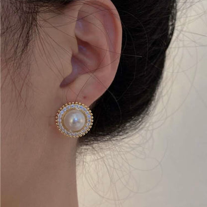 Pearl and Crystal Studs