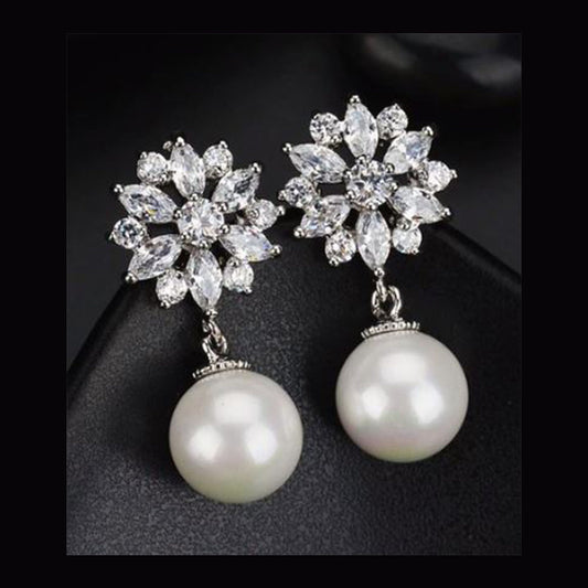 Floral Pearl Earrings