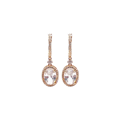 Rose Gold Oval Earrings