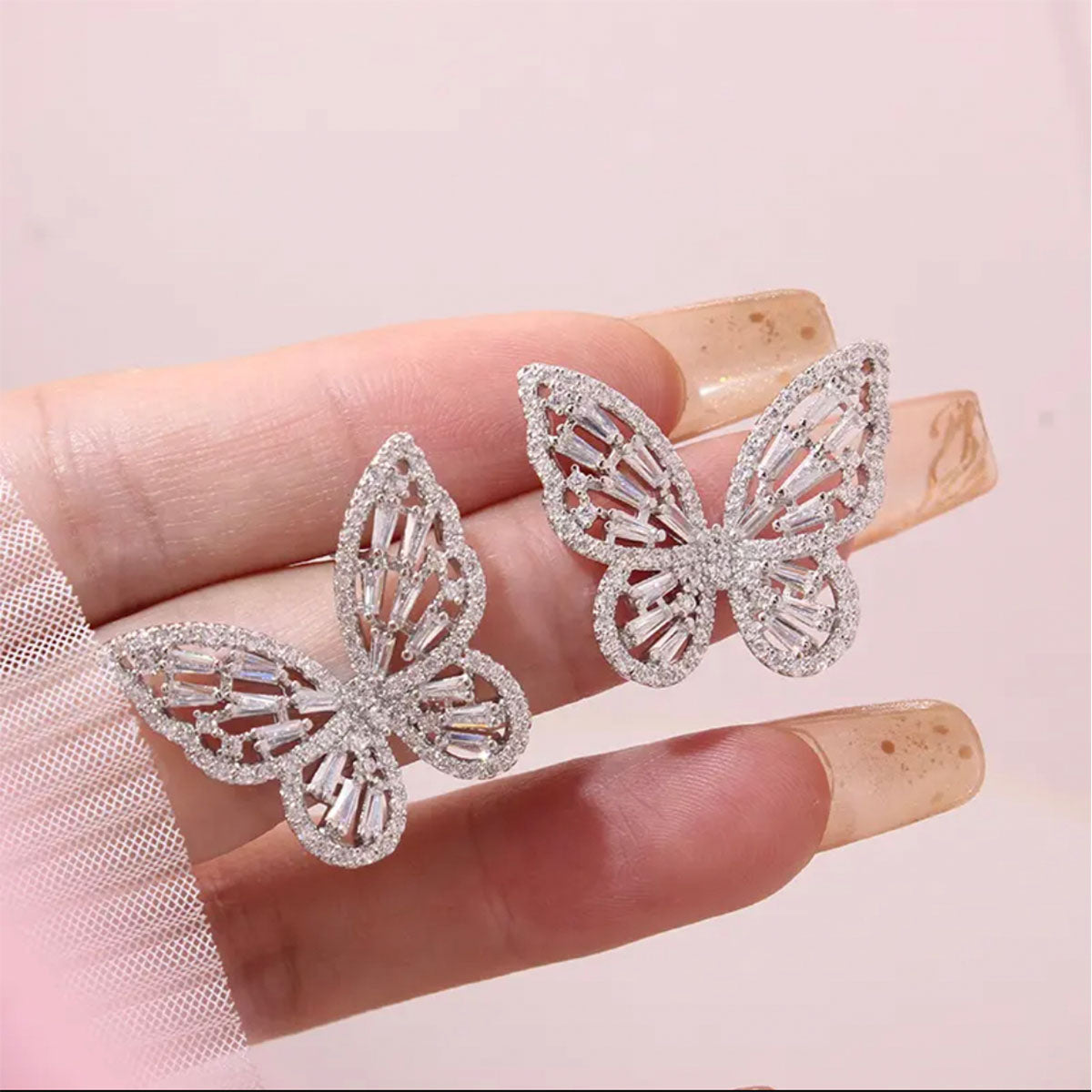 Silver Butterfly Earrings