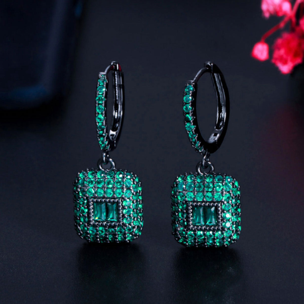 Green Penelope Earrings