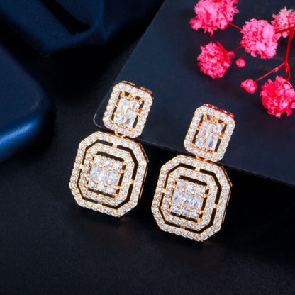 Concentric Square Earrings