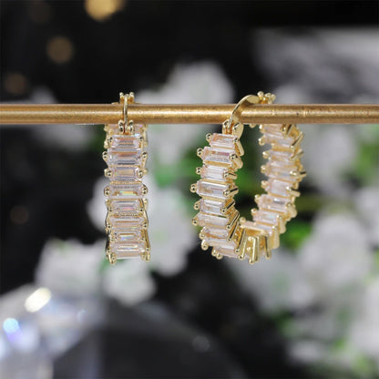 Baguette Hoop Earrings