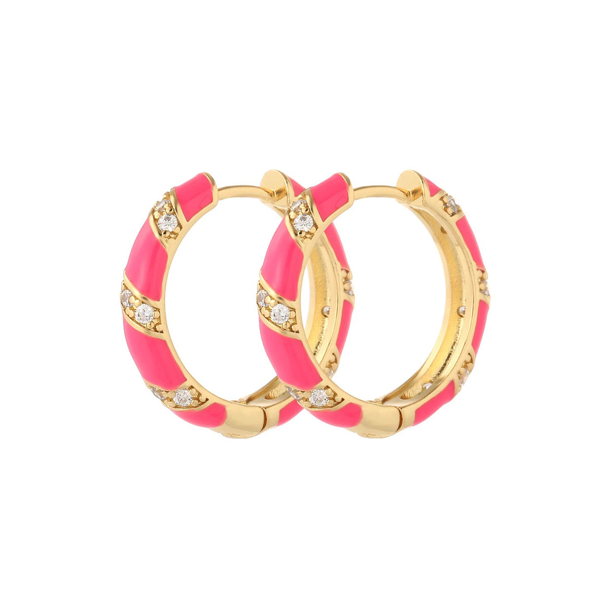 Candy Cane Hoop Earrings