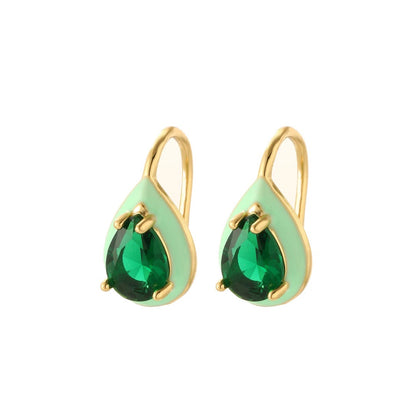 Pear Enamel Studs