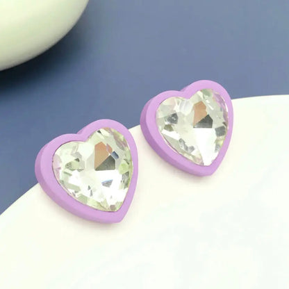 Crystal Heart Earrings