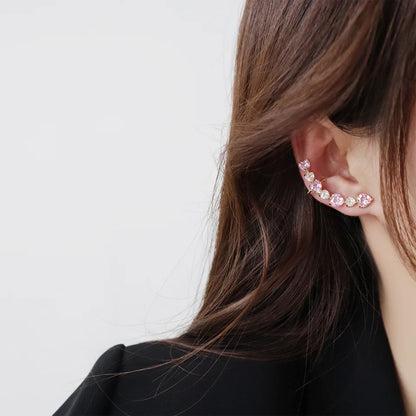 Mismatch Pink Ear Climbers