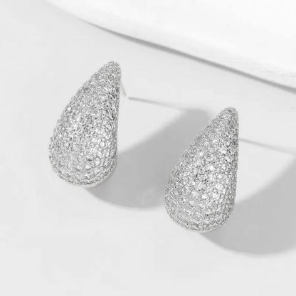 Silver Egg Earrings