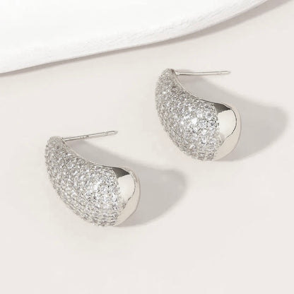 Silver Egg Earrings