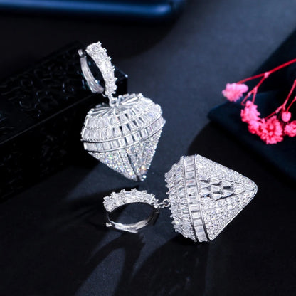 Conical Diamond Earrings