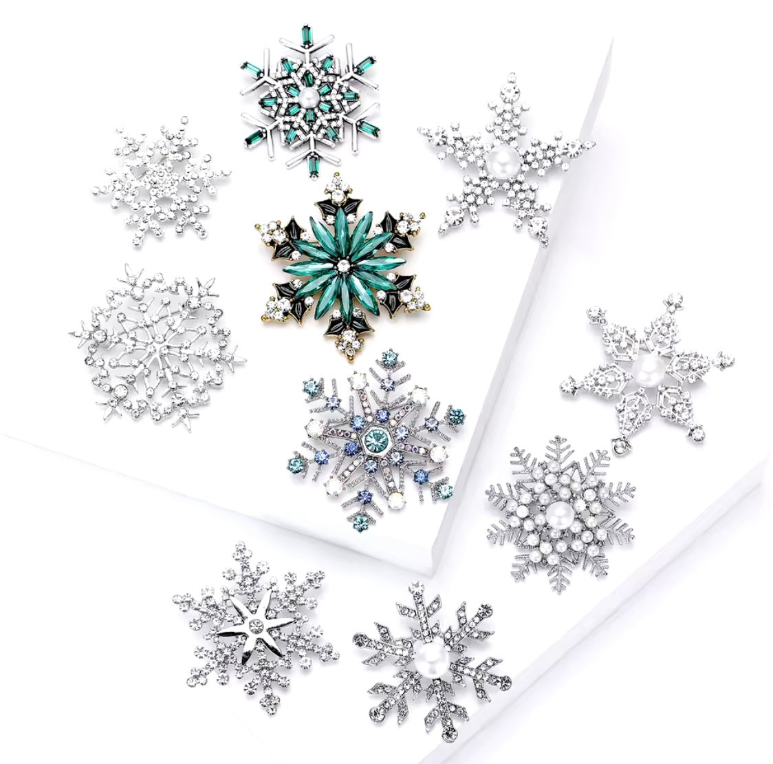 Silver Snowflake Brooch