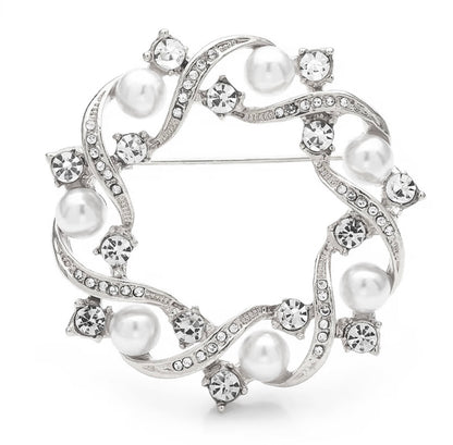 Silver Wreath Brooch