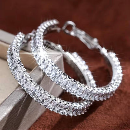 Baguette Hoop Earrings