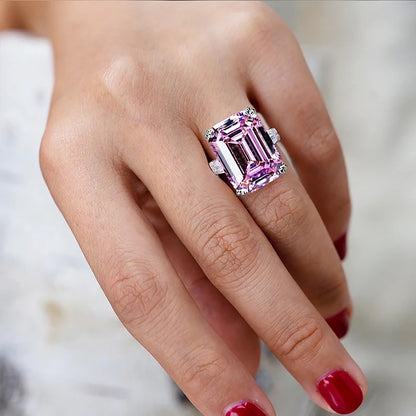 Pink Baguette Engagement Ring